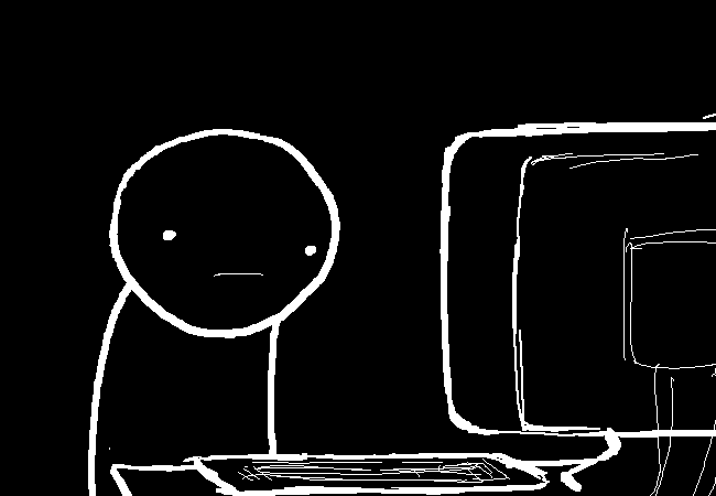 stick figure staring at computer screen